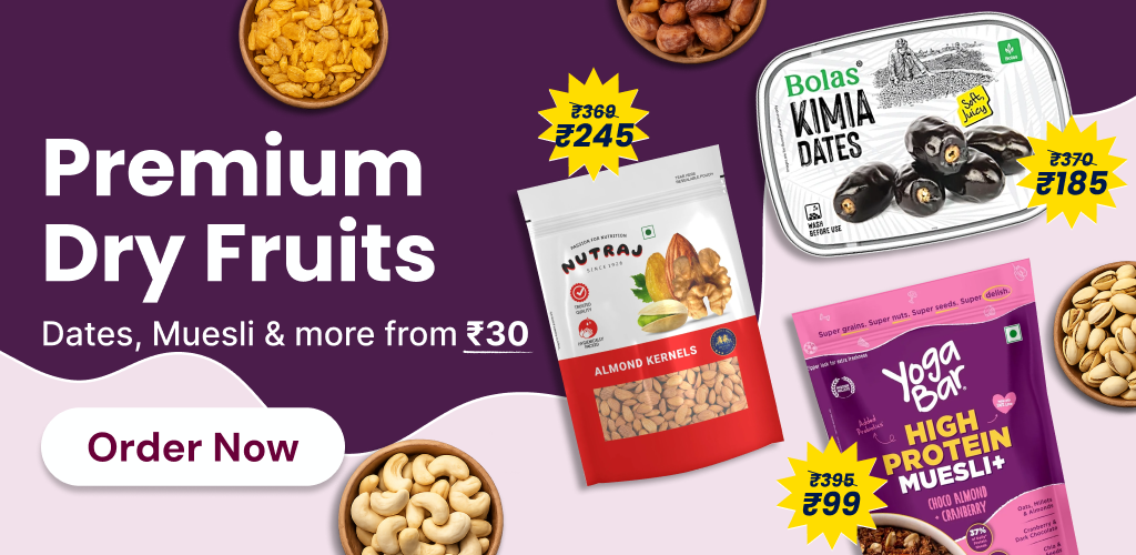 Premium Dry Fruits - Dates, Muesli and more from Rs 30